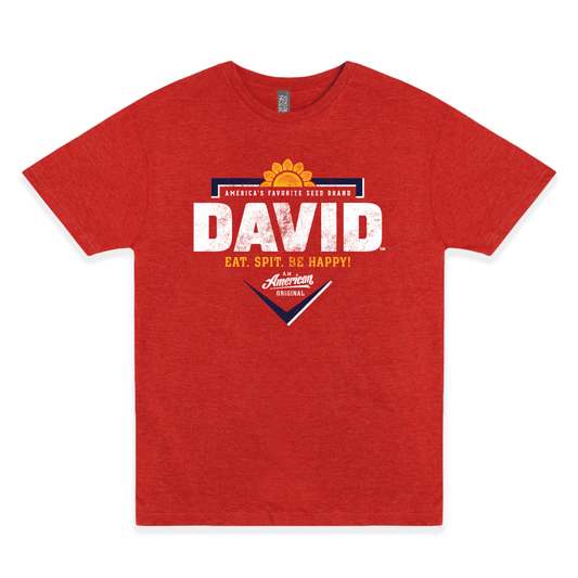 official david sunflower seeds homeplate logo graphic t shirt vintage baseball snack unisex tee