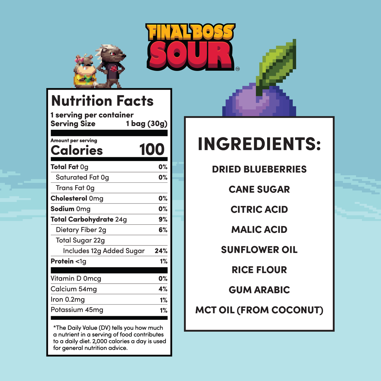Final Boss Sour - Level 1 Sour Blueberry Retail Display PDQ (12 Count)