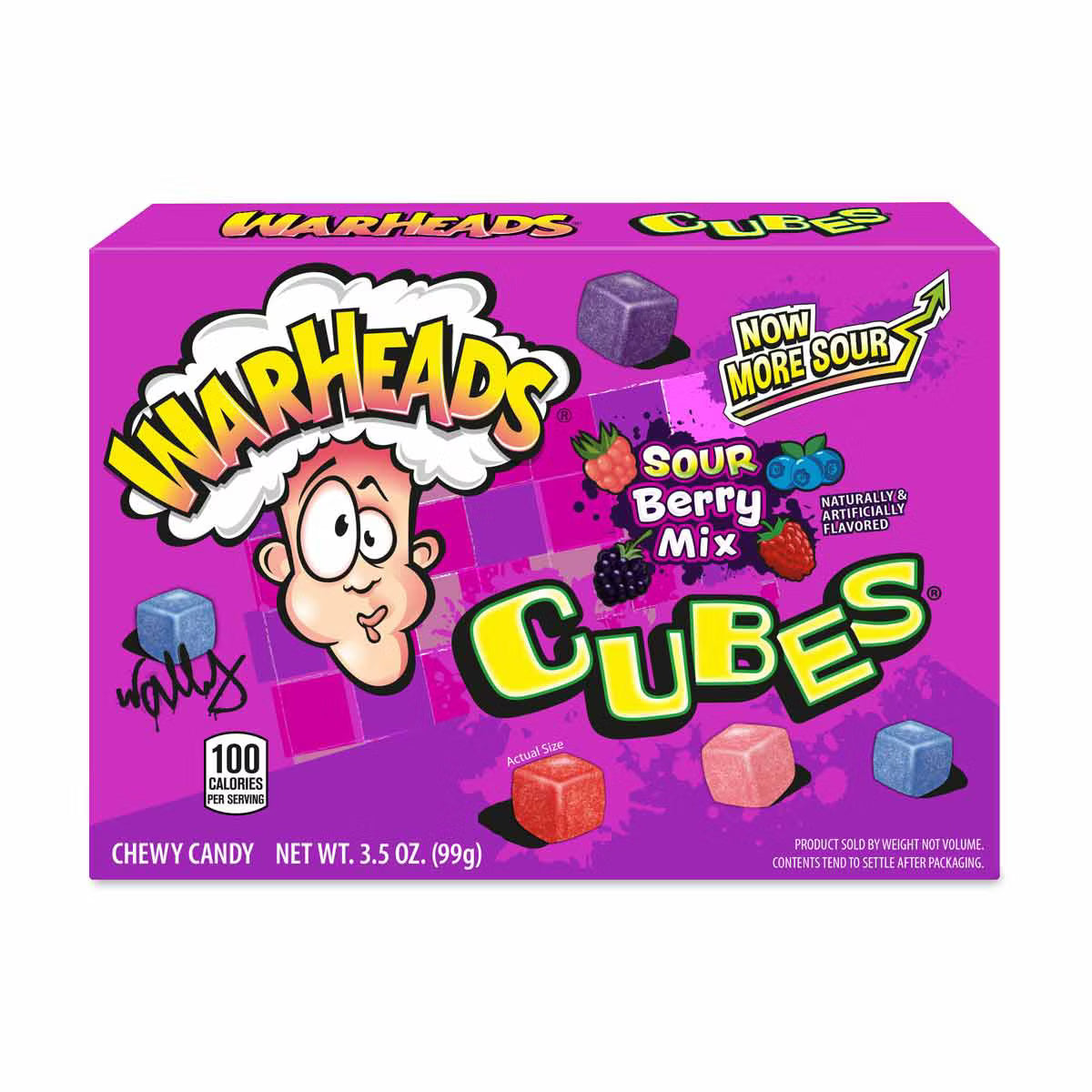 Warheads Berry Mix Cubes Theater Box 3.5oz