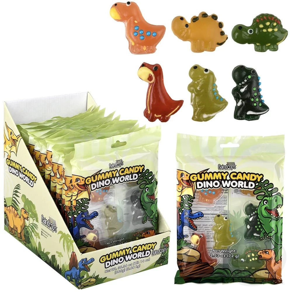 Raindrops Gummy Peg Bag- Dino World