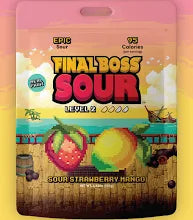 Final Boss Sour - Sour Strawberry Mango (Level 2) - Dried Fruit Candy