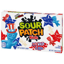 Sour Patch Kids Red White and Blue  3.08oz Theater Box