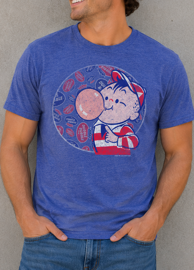 unisex dubble bubble burst my bubble shirt styled casually for candy lovers and nostalgic bubble gum fans