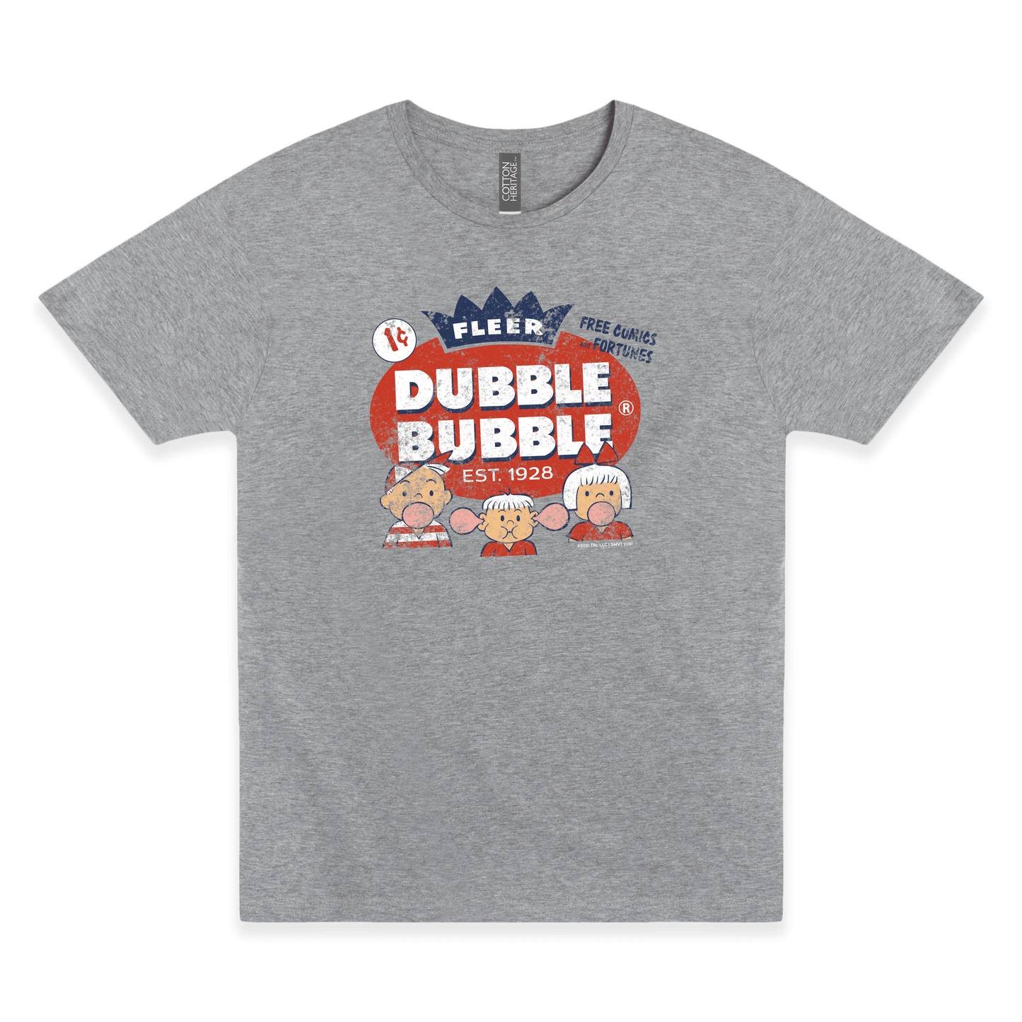 dubble bubble fleer free comics and fortunes bubble gum graphic t shirt officially licensed retro candy unisex tee