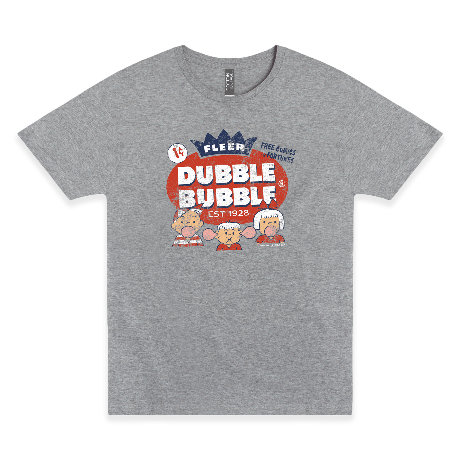 dubble bubble fleer free comics and fortunes bubble gum graphic t shirt officially licensed retro candy unisex tee