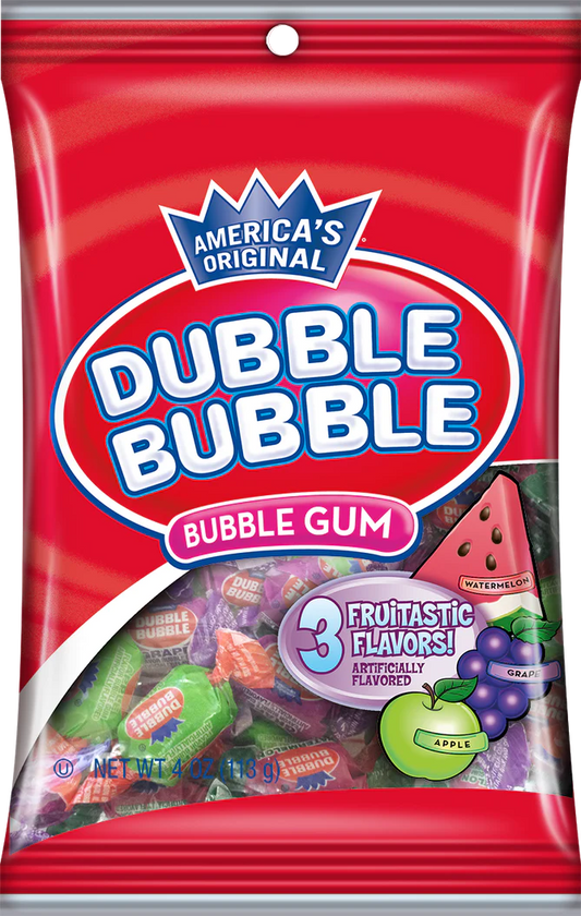 Dubble Bubble 3 Flavor Twist Wrap Bag 4oz