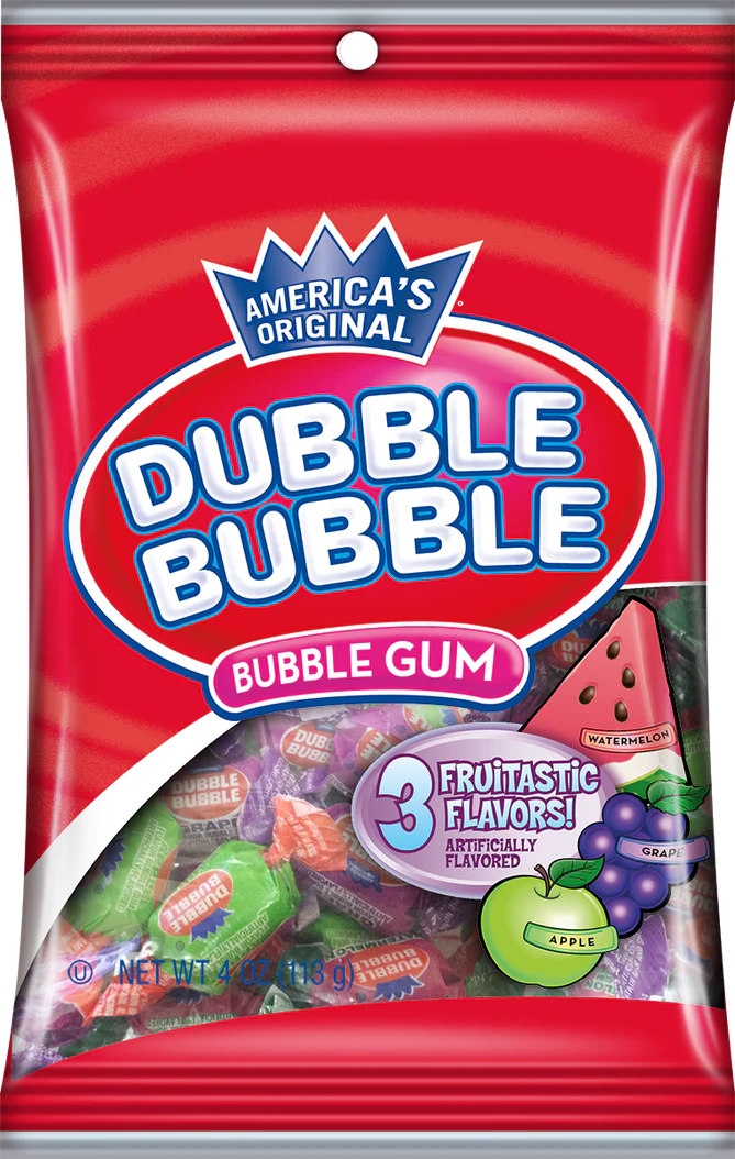 Dubble Bubble 3 Flavor Twist Wrap Bag 4oz