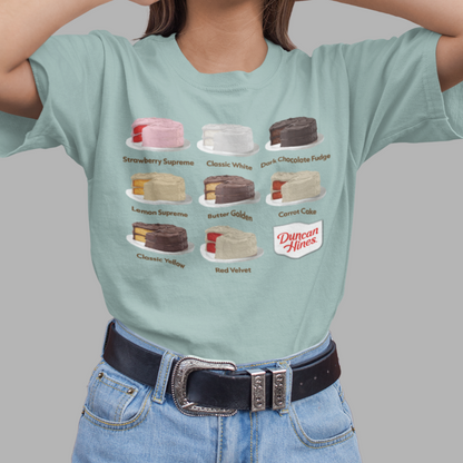 unisex duncan hines vintage baking shirt styled casually nostalgic kitchen outfit