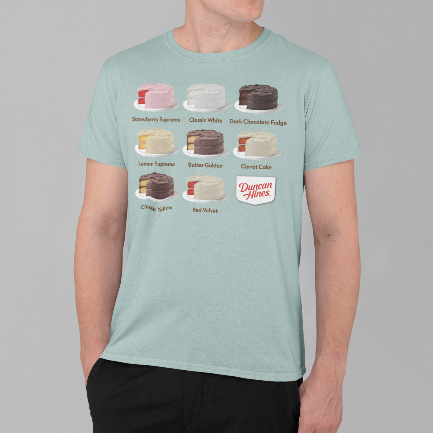 unisex duncan hines vintage baking shirt styled casually nostalgic kitchen outfit