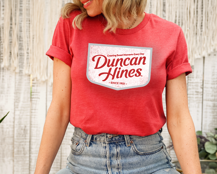 unisex duncan hines vintage baking shirt styled casually nostalgic kitchen outfit