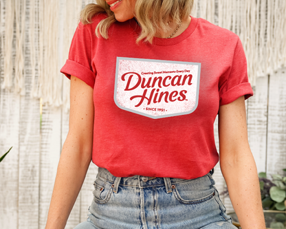 unisex duncan hines vintage baking shirt styled casually nostalgic kitchen outfit