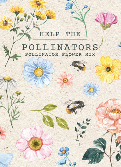 Help Pollinators Kraft Bee - Pollinator Wildflower Seed