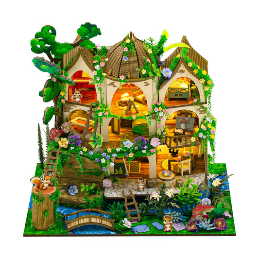 DIY Miniature House Kit: Birchwood Villa