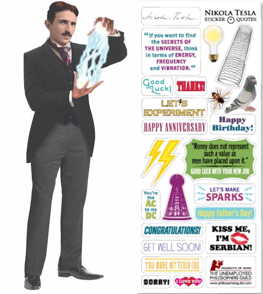 Unemployed Philosophers Guild - Nikola Tesla Card