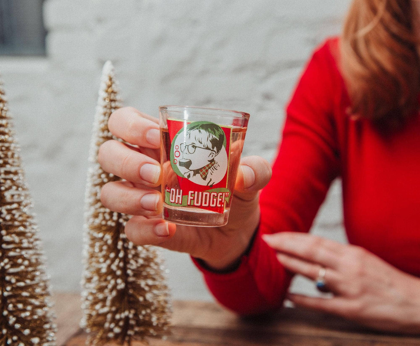 Toynk - A Christmas Story Quotes 4 Piece Mini Glass Set
