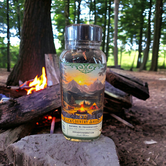 Backcountry Camping Smore's tea Campfire Outdoorsy Vintage