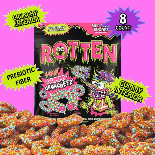 Sour Cruncheez Gummy Candy: GF, Prebiotics, Low Sugar