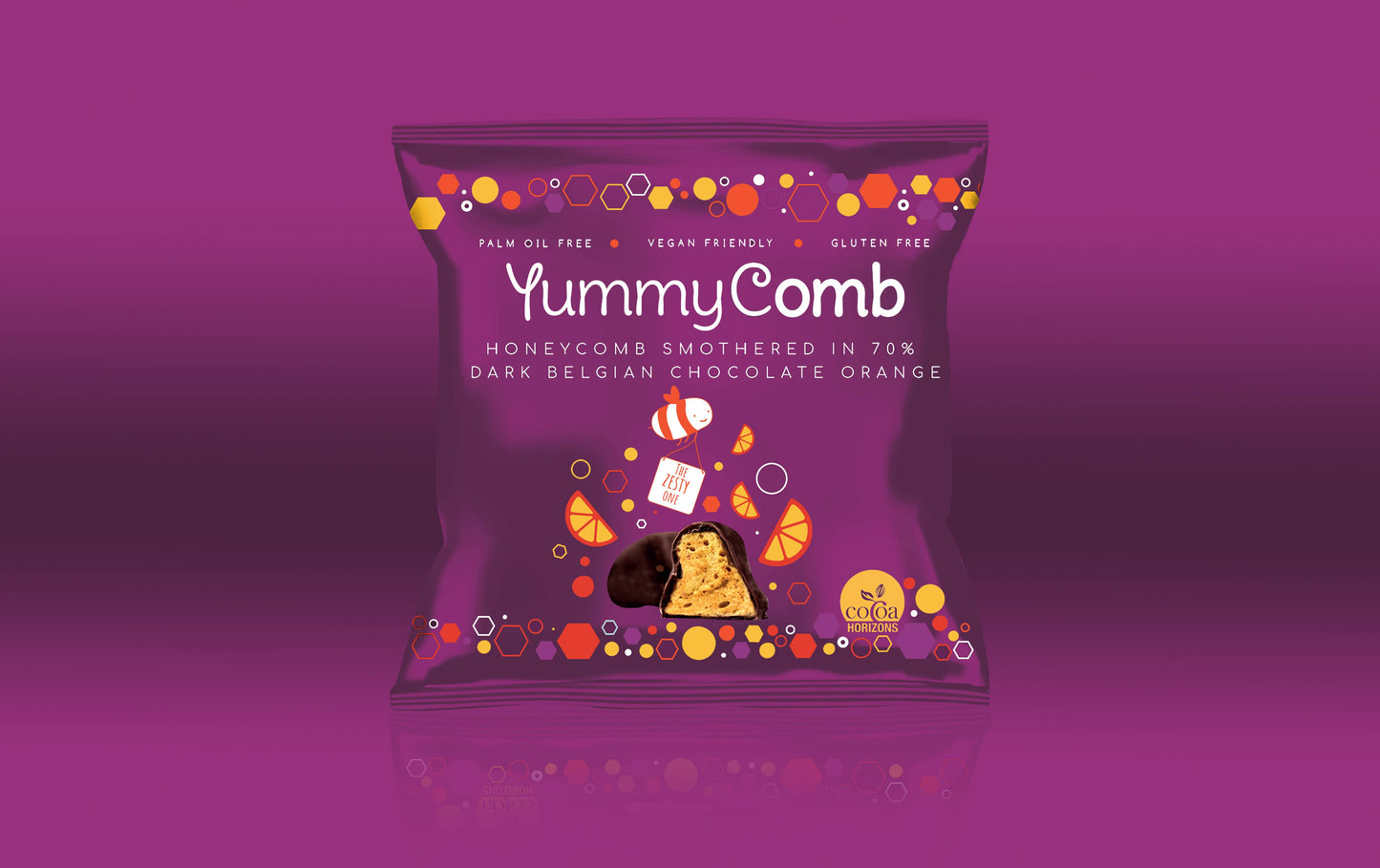 70% Dark Orange Belgian Chocolate Honeycomb pack (40g)