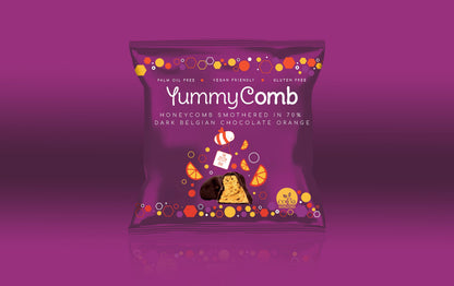 70% Dark Orange Belgian Chocolate Honeycomb pack (40g)