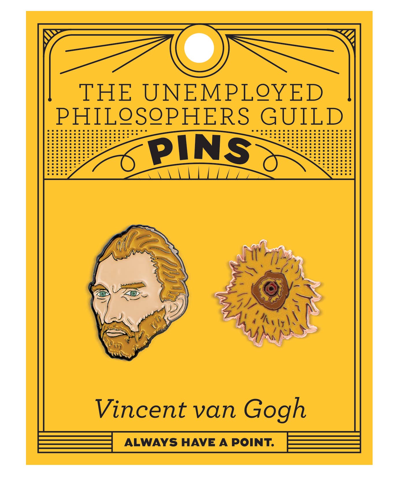 Van Gogh and Sunflower Pins