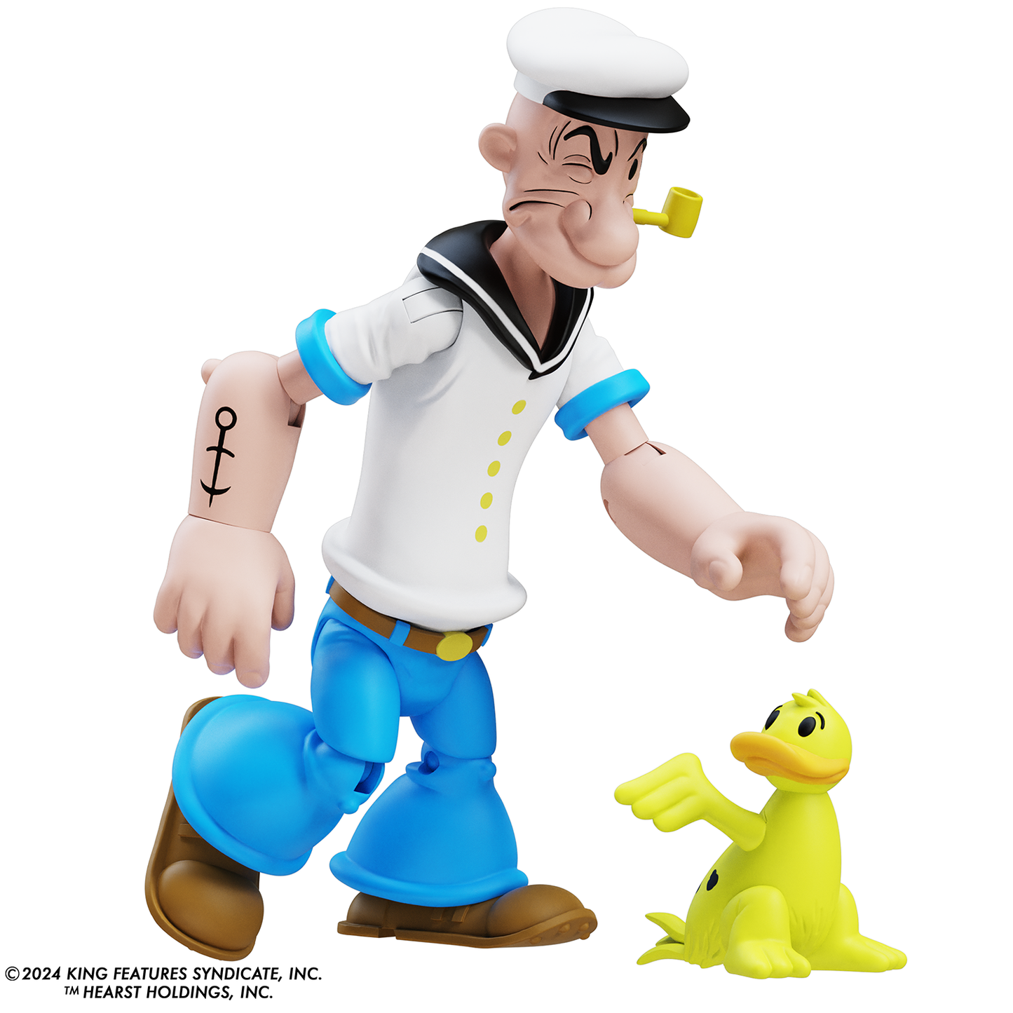 Boss Fight Studio: Action Figures and Collectibles - Popeye Classics Action Figure: Popeye 1st Appearance - white shirt