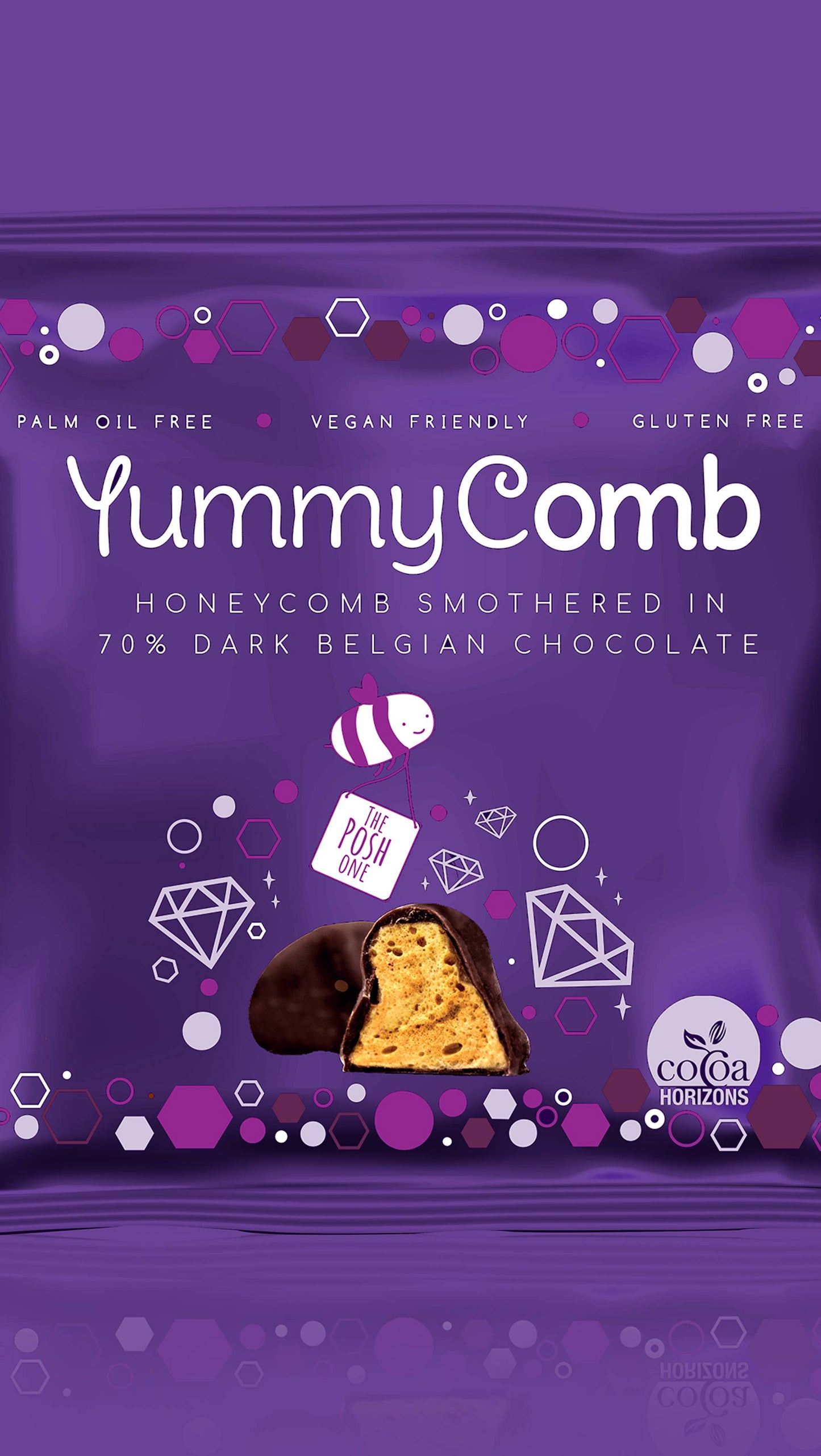 70% Dark Belgian Chocolate Honeycomb pocket packs (40g)