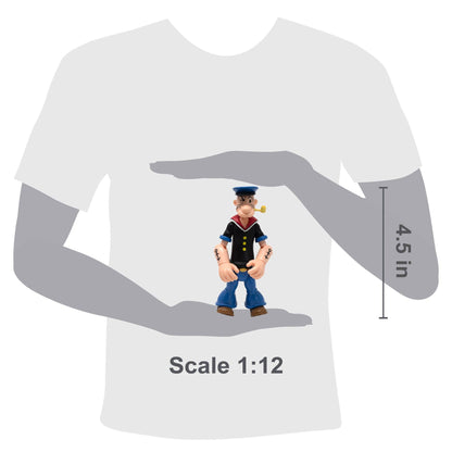 Boss Fight Studio: Action Figures and Collectibles - Popeye Classics Action Figure: Popeye 1st Appearance - black shirt