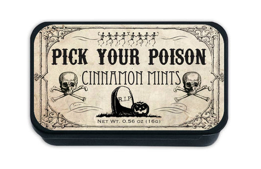 Halloween Themed Mint Tin with Cinnamon Mints