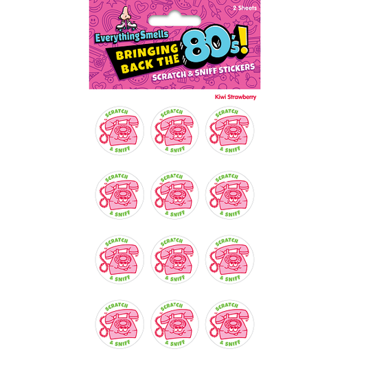 EverythingSmells, LLC - Kiwi Strawberry Telephone EverythingSmells Scratch & Sniff Stickers