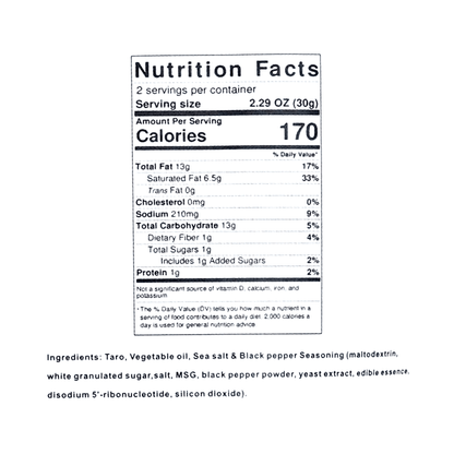 Sea Salt and Black Pepper Taro Chips- 2.11oz