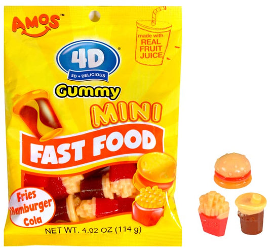 Amos 4D Gummy Fast Food Peg Bag