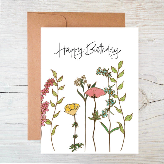 The Raven’s Edge Studio - Wildflower Seed Birthday Card: Plantable Flower Garden