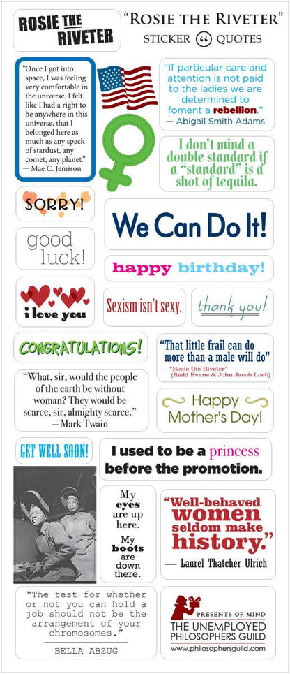 Unemployed Philosophers Guild - Rosie the Riveter Card