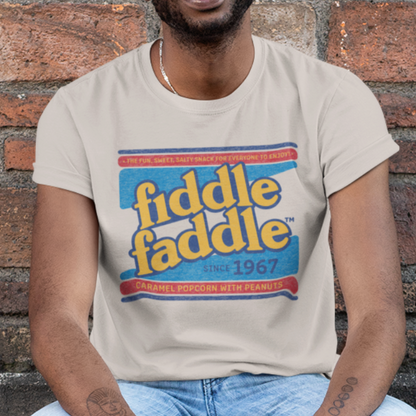 unisex fiddle faddle vintage snack shirt styled casually nostalgic candy outfit