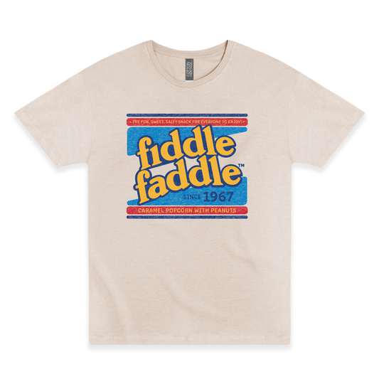 fiddle faddle since 1967 graphic t shirt officially licensed retro snack brand unisex tee