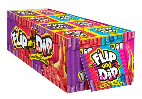 Flip and Dip 3.4oz Gummy Stick and Sour Dip