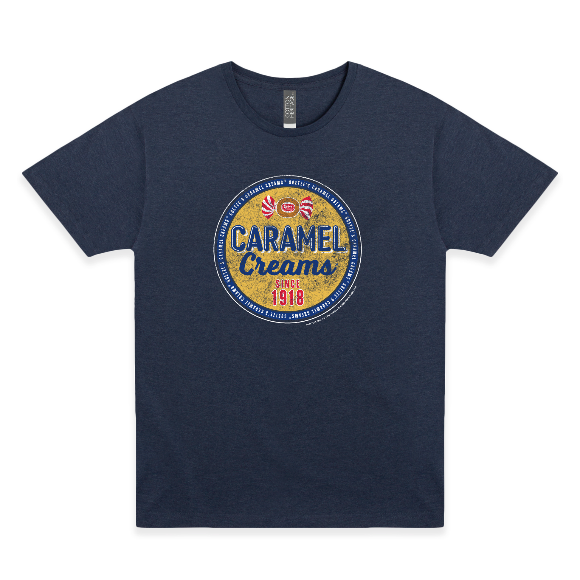 goetzes caramel creams 1918 graphic t shirt retro candy brand unisex nostalgia tee