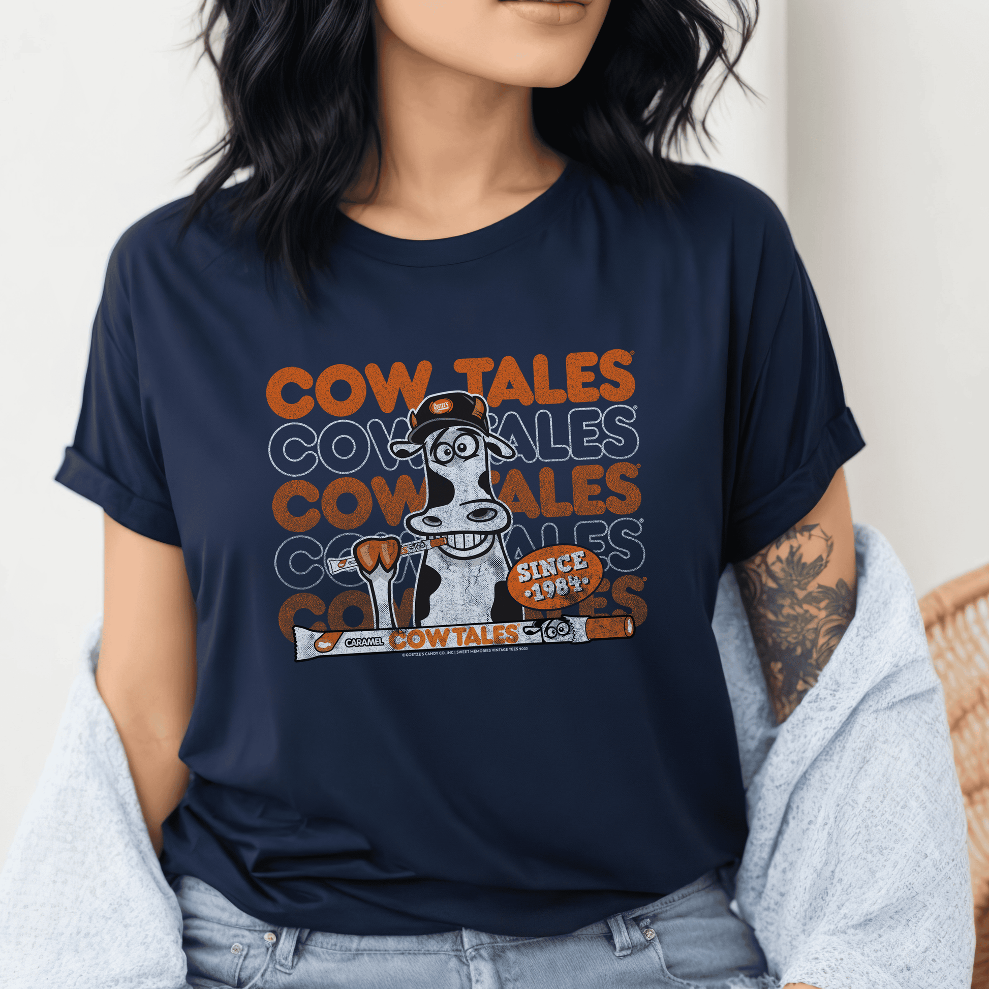 unisex goetzes cow tales shirt styled casually nostalgic candy lover outfit