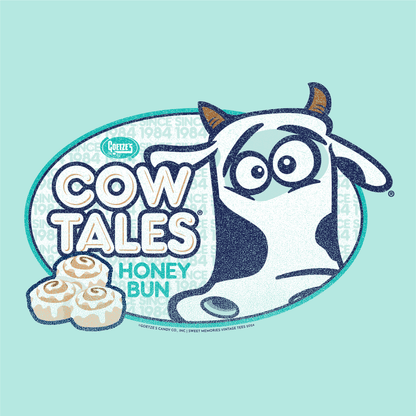 close up of goetzes cow tales honey bun candy graphic