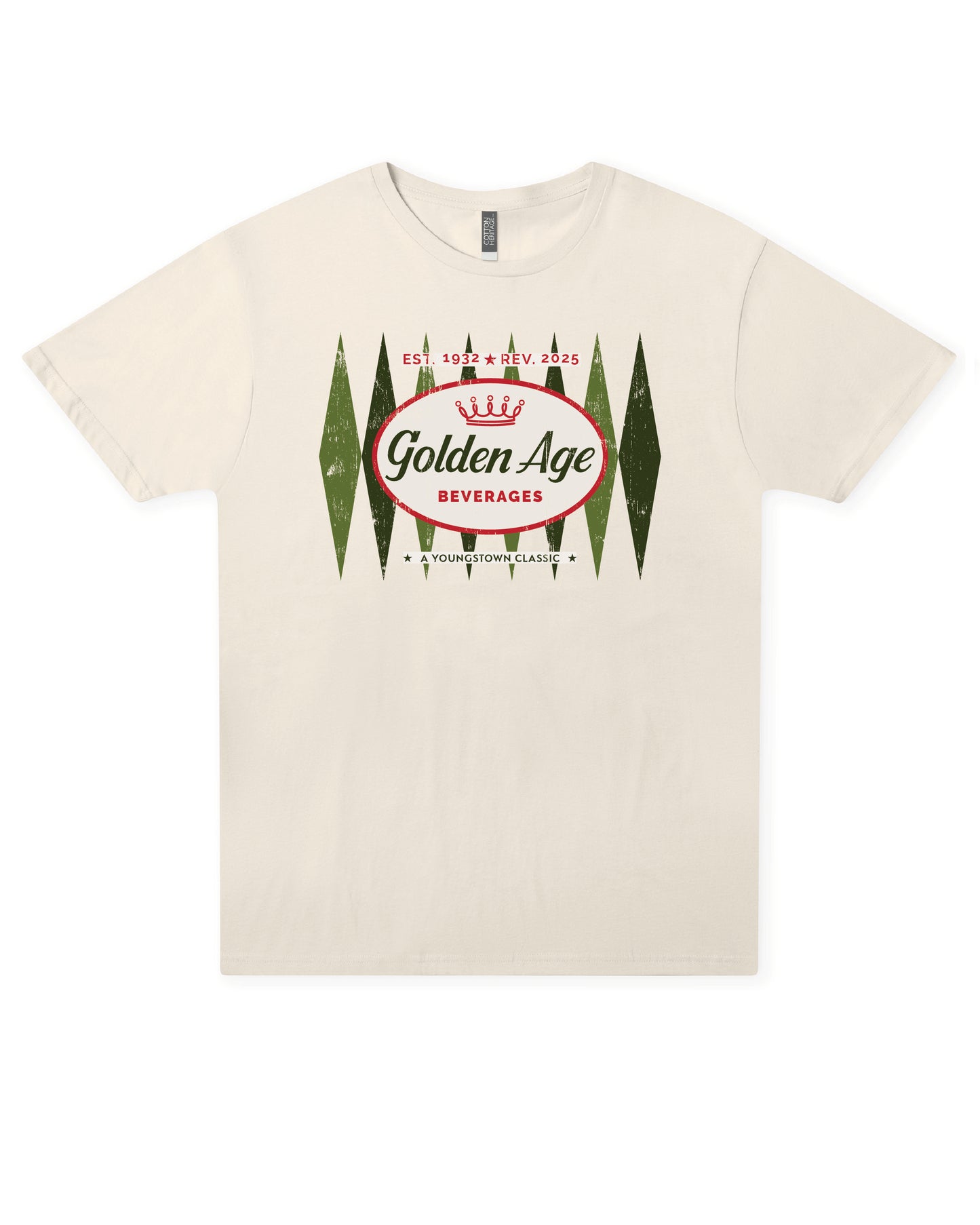 Golden Age Retro Logo Tee vintage soda unisex graphic T-shirt featuring the classic Golden Age logo on a premium soft-style shirt.