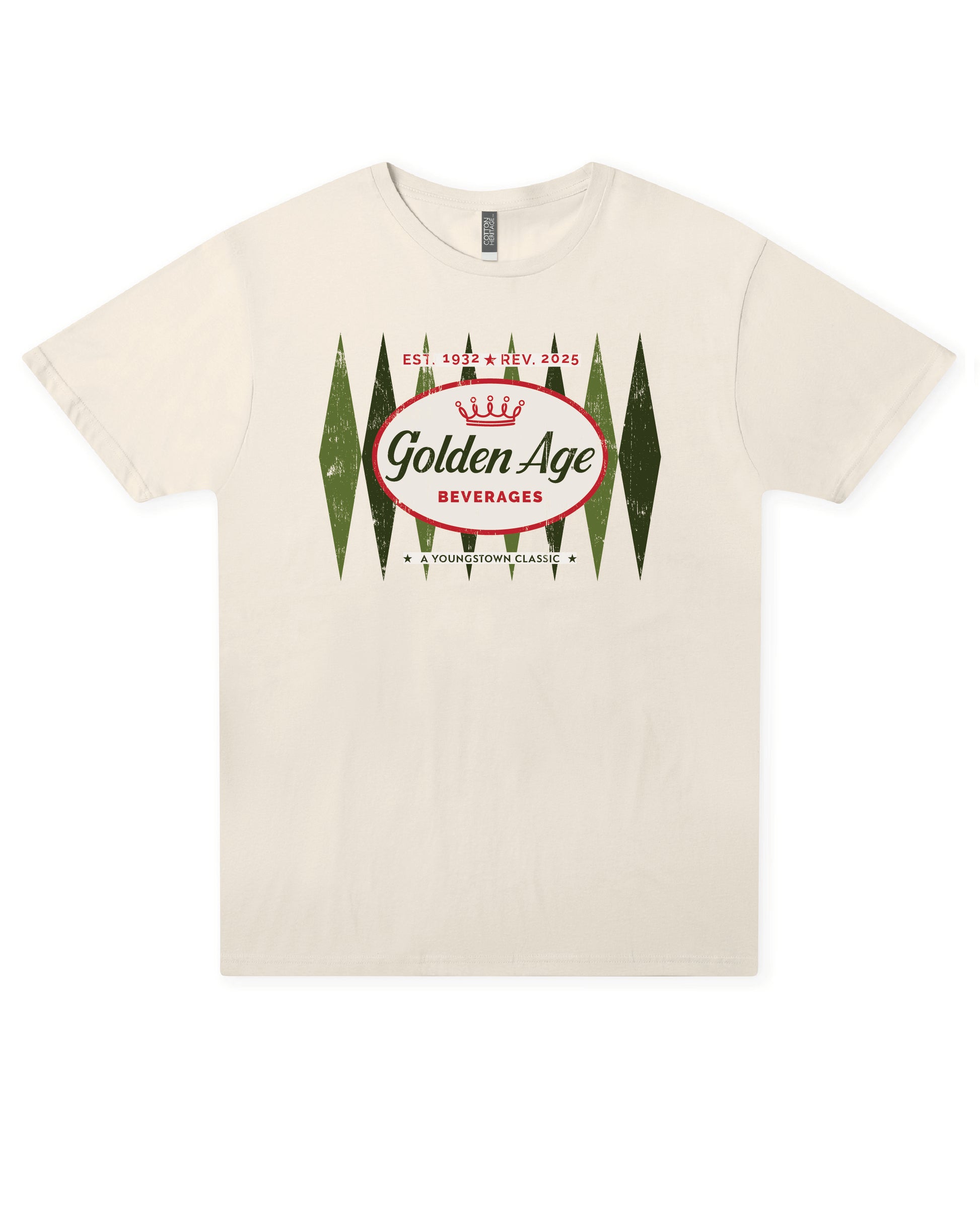 Golden Age Retro Logo Tee vintage soda unisex graphic T-shirt featuring the classic Golden Age logo on a premium soft-style shirt.