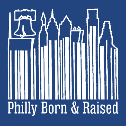 GOLDENBERG’S® PEANUT CHEWS® Philly Born & Raised skyline barcode artwork featuring the Philadelphia skyline, Liberty Bell, and hometown-inspired graphic design.
