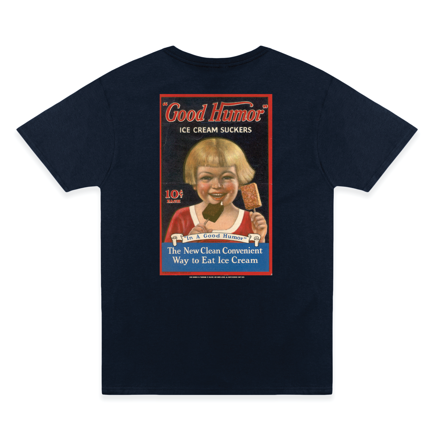 Good Humor™ Vintage Historical Girl Ad Tee featuring a nostalgic Good Humor ice cream advertisement with vintage artwork and retro branding on a unisex t-shirt.