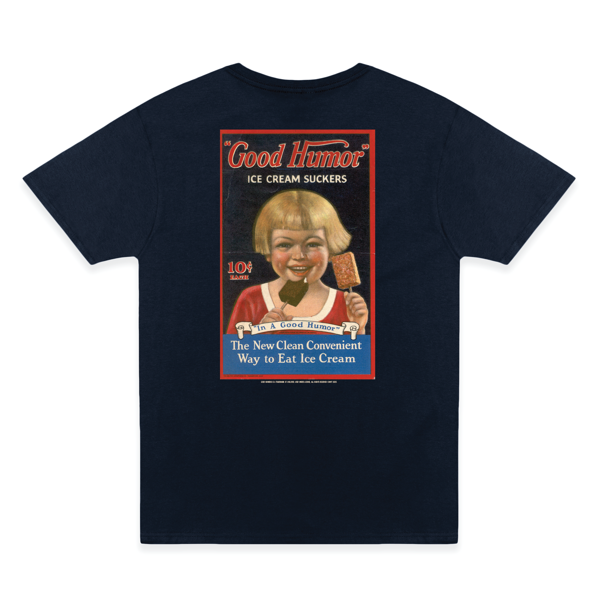 Good Humor™ Vintage Historical Girl Ad Tee featuring a nostalgic Good Humor ice cream advertisement with vintage artwork and retro branding on a unisex t-shirt.