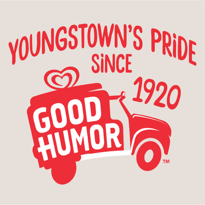 Vintage Good Humor™ What's Your Humor? graphic artwork featuring classic ice cream branding, retro typography, and nostalgic Youngstown, Ohio-inspired design.