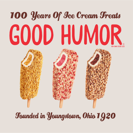 Vintage Good Humor™ What's Your Humor? graphic artwork featuring classic ice cream branding, retro typography, and nostalgic Youngstown, Ohio-inspired design.