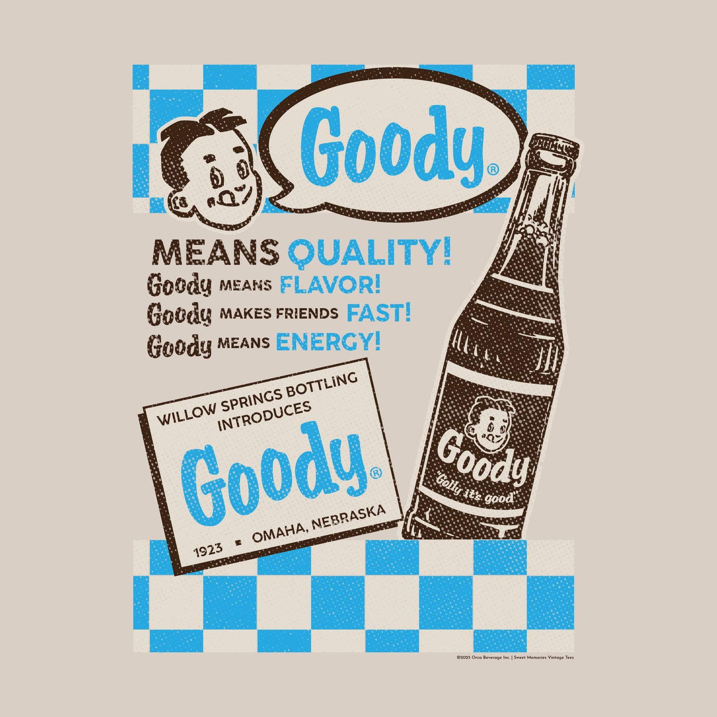 Vintage Goody® Since 1923 logo artwork with distressed retro styling celebrating the classic candy brand.