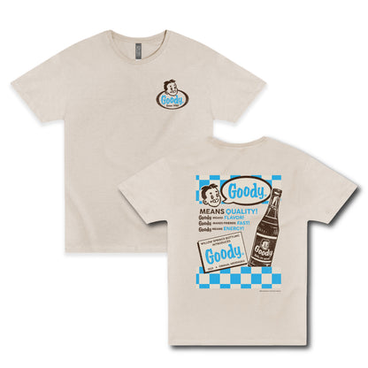 Goody® Since 1923 Tee featuring a vintage Goody candy logo on a soft unisex graphic t-shirt.