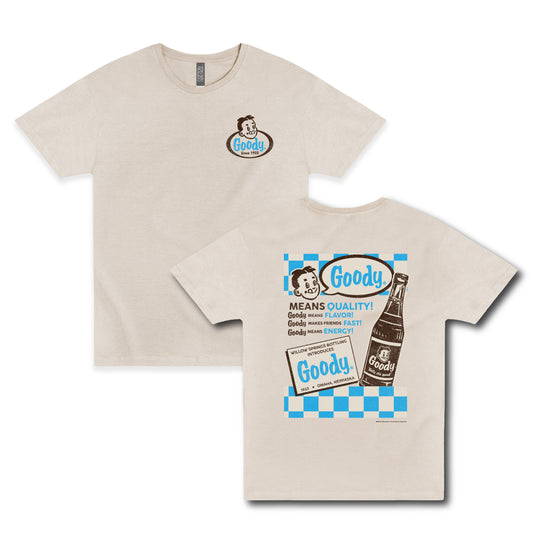 Goody® Since 1923 Tee featuring a vintage Goody candy logo on a soft unisex graphic t-shirt.