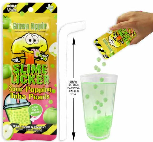 Slime Licker Sour Popping Boba Pearls- Green Apple